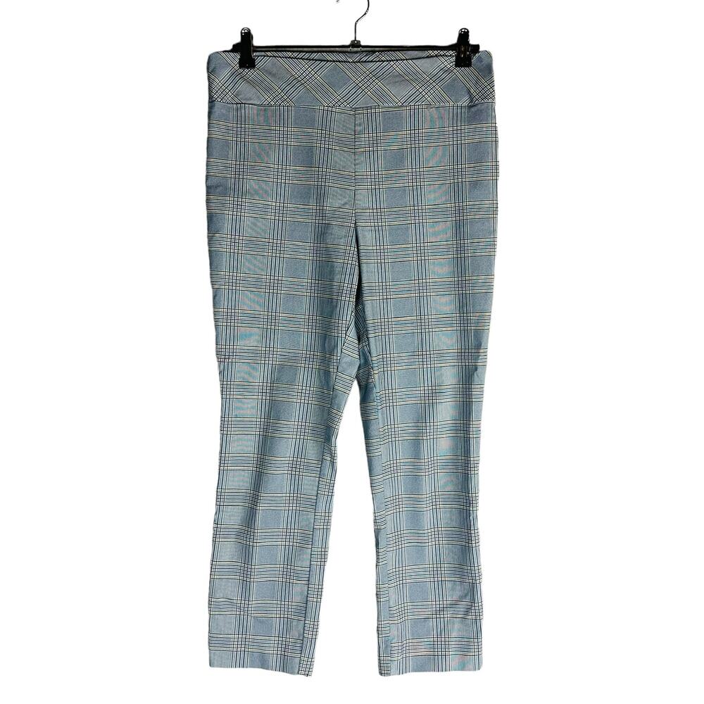 Jules & Leopold Womans Sz Medium Pull‎ On Pants Slim Leg Plaid Stretch